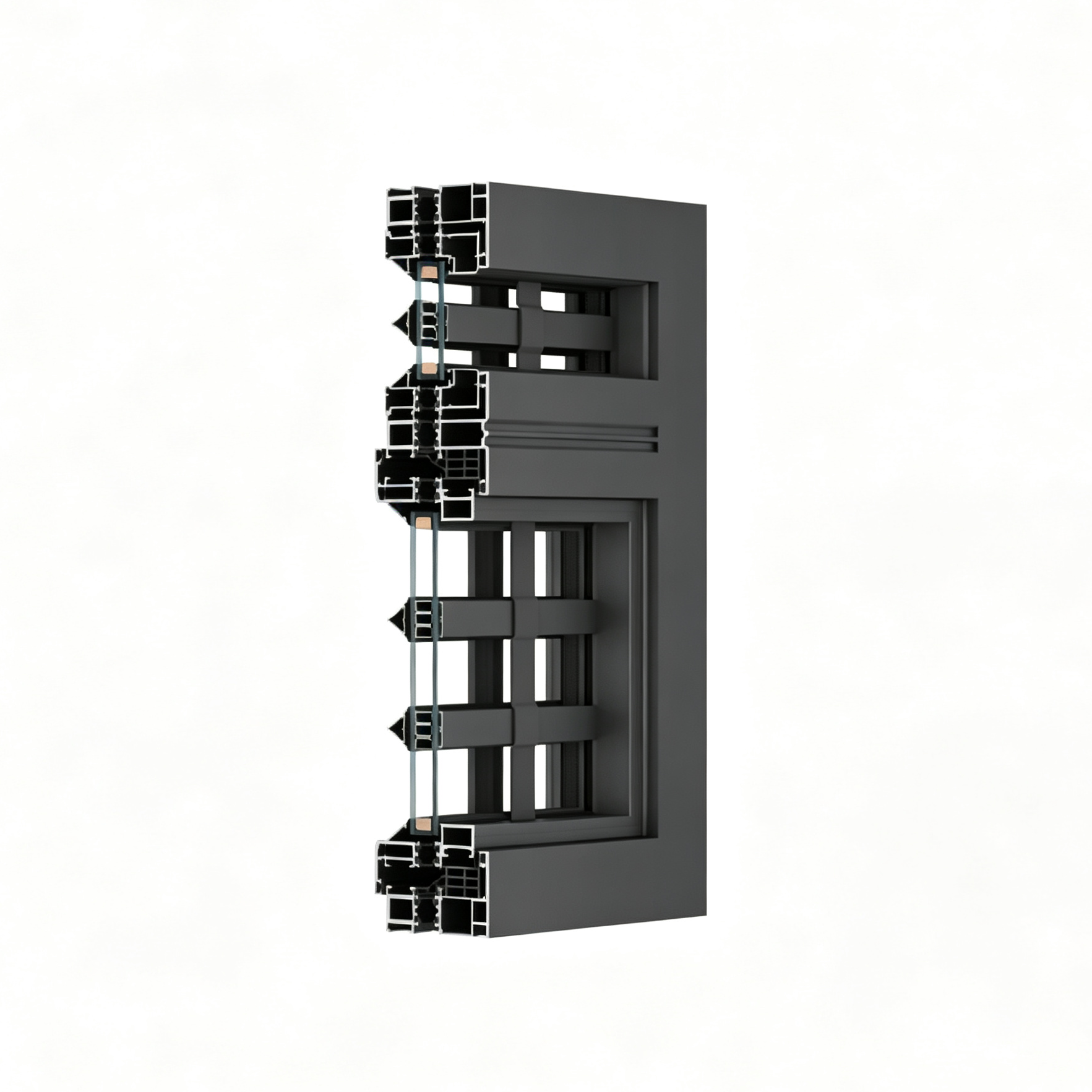 Retro Outward Swing Window Aluminum Alloy Frame Classic Design French Casement Window Double Glazed Insulated Glass Arch Windows
