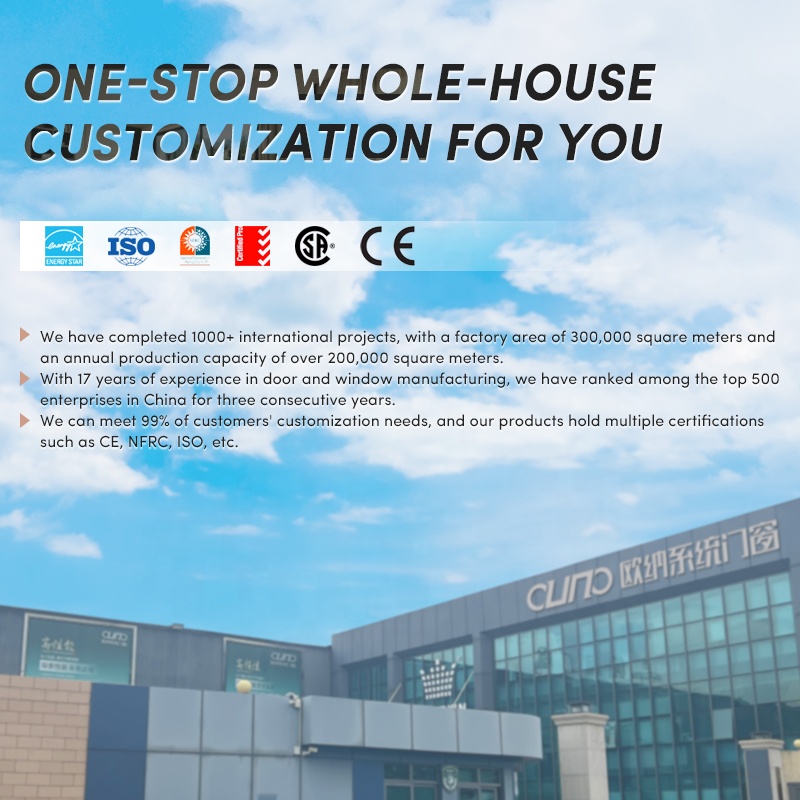 OUNA Aluminum Alloy Doors and Windows Modern Exterior Aluminum Door Patio Commercial Outdoor Heavy Duty Sliding Doors