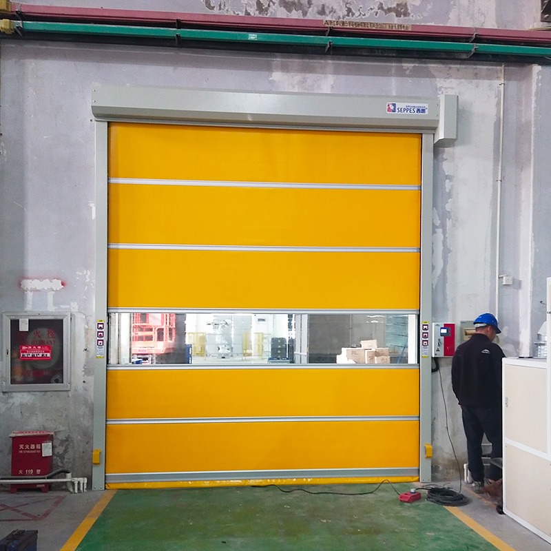Motorized Rapid Door System Energy Saving Rapid Roller Doors Industrial Rolling Shutter High Speed Roll up Door With Servo Motor