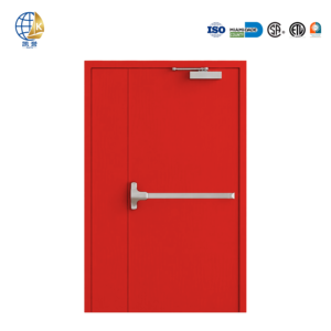 120 Minute Fire Rated Emergency Exit Fire Door Unequal Double Leaf Custom Size