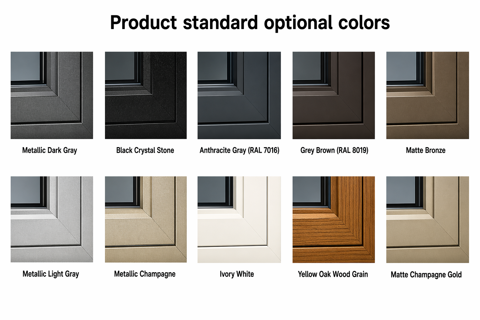 Heavy Duty 86 Series Aluminum Casement Window, Large Section 798 Type Window Frame for Villa & House