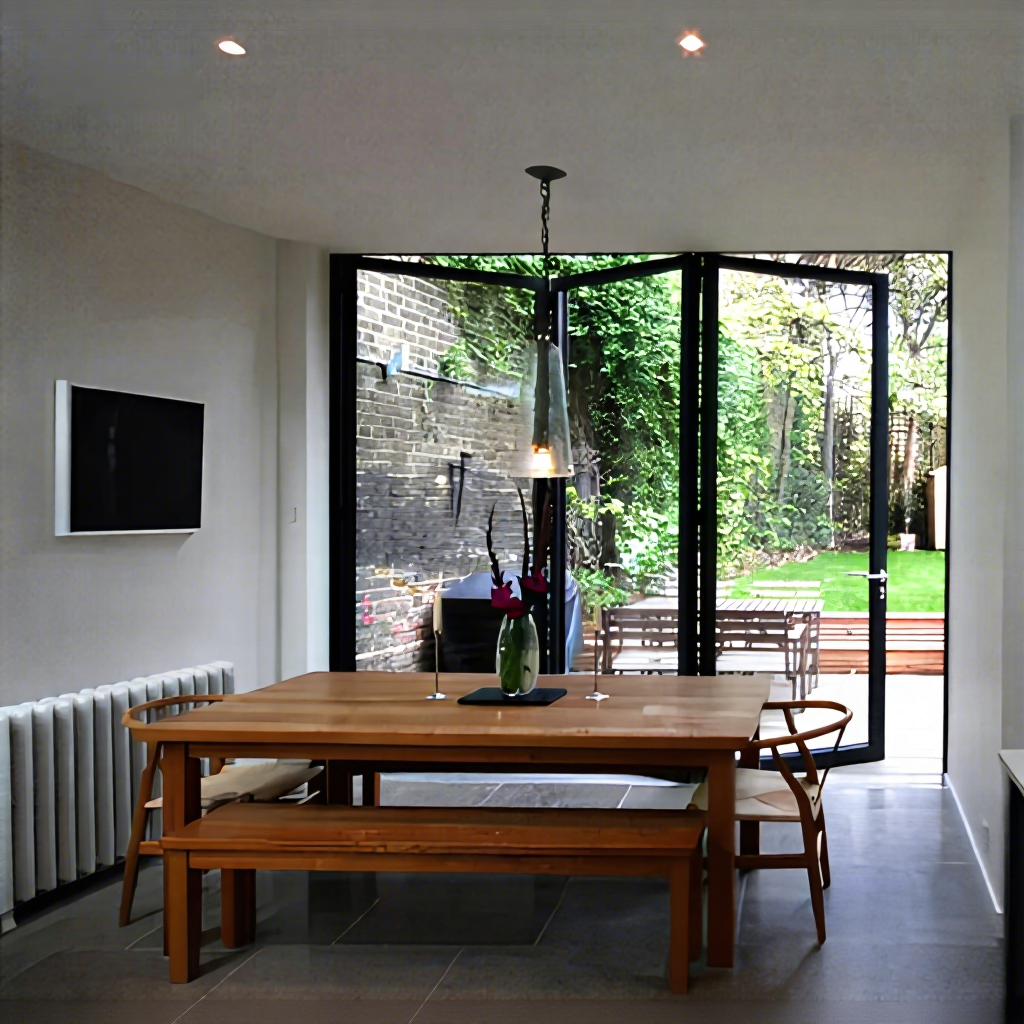 Double Glazing Hurricane Impact Bi-folding Aluminum Patio Folding Door for Residential