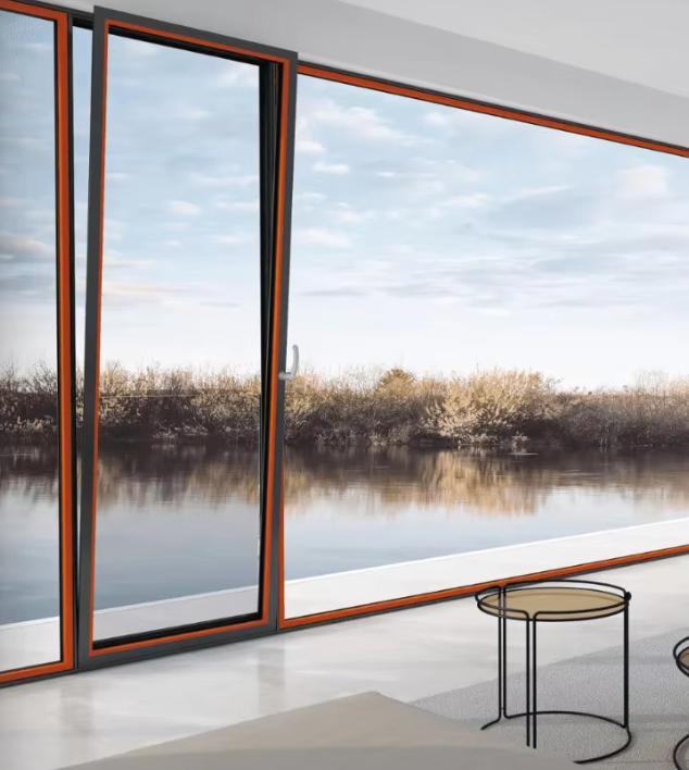BOCHARM Modern Skyscraper City View Aluminum Tilt and Turn Window Corner Office Panoramic Double Glazing Heat Insulation Window