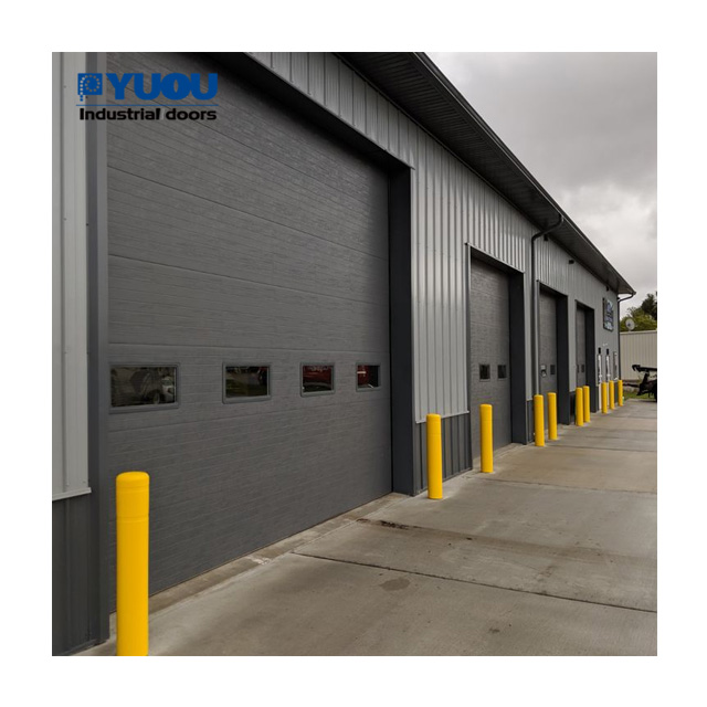 European Style Automatic Industrial Sectional Door CE Factory Warehouse Application Overhead Sectional Door