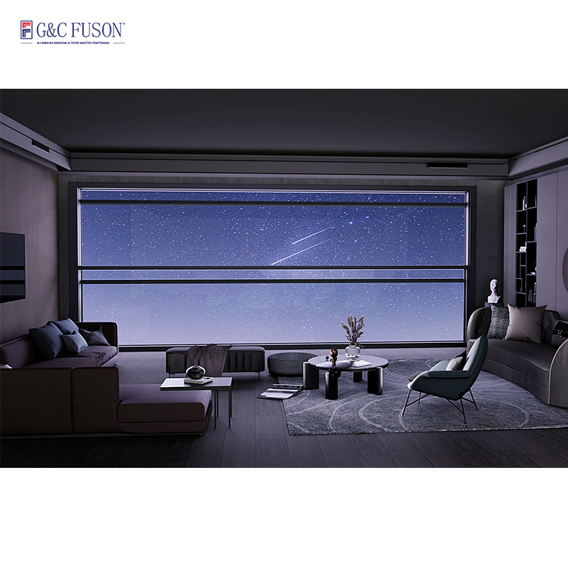 Fuson New Electric Lifting Intelligent Balcony Aluminum Window Home windows Fold Up windows