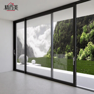 Modern Minimalist Weather Proof Slim Frame Double Tempered Glass Aluminium Lift and Slide Door
