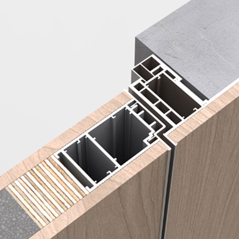 OEM European Style Thermal Insulation Acoustic Hidden Frame Aluminium Honeycomb Laminate Interior Swing Door for Apartments