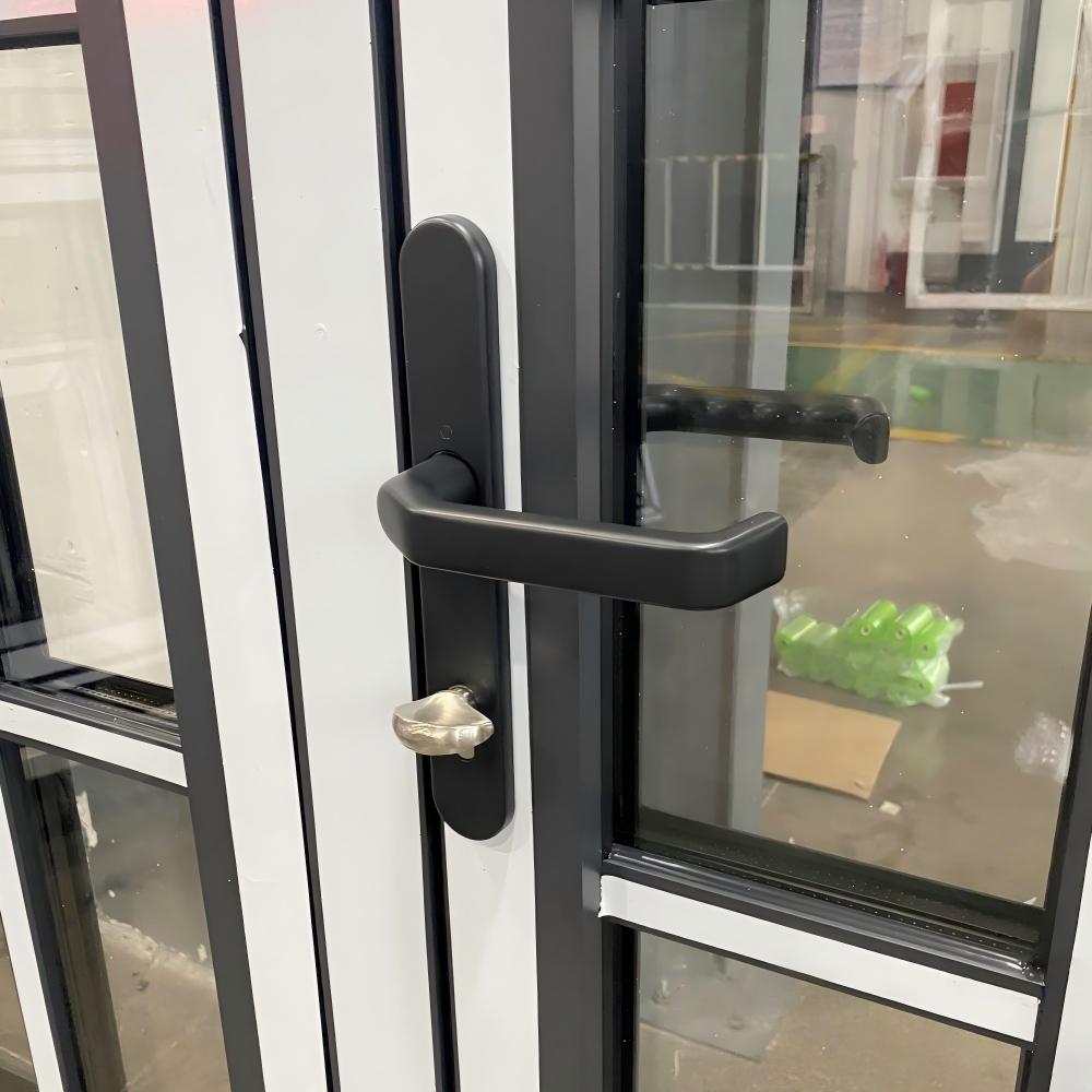 Customized Thermal Break Aluminium Fully Tempered Insulation Lowe Glass NFRC Certificate 80x96 Inch French Doors for Patio