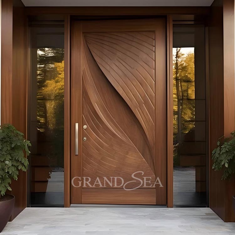 Premium Modern Style Home Entry Security Single Door Pivot Aluminum Door Stainless Steel Security Door With Smart Lock