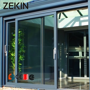 Customized Aluminum Double Glass Sliding Door Energy Efficient NFRC AS2047