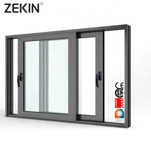 NFRC AS2047 Double Glass Hurricane Impact Proof Aluminum Sliding Window