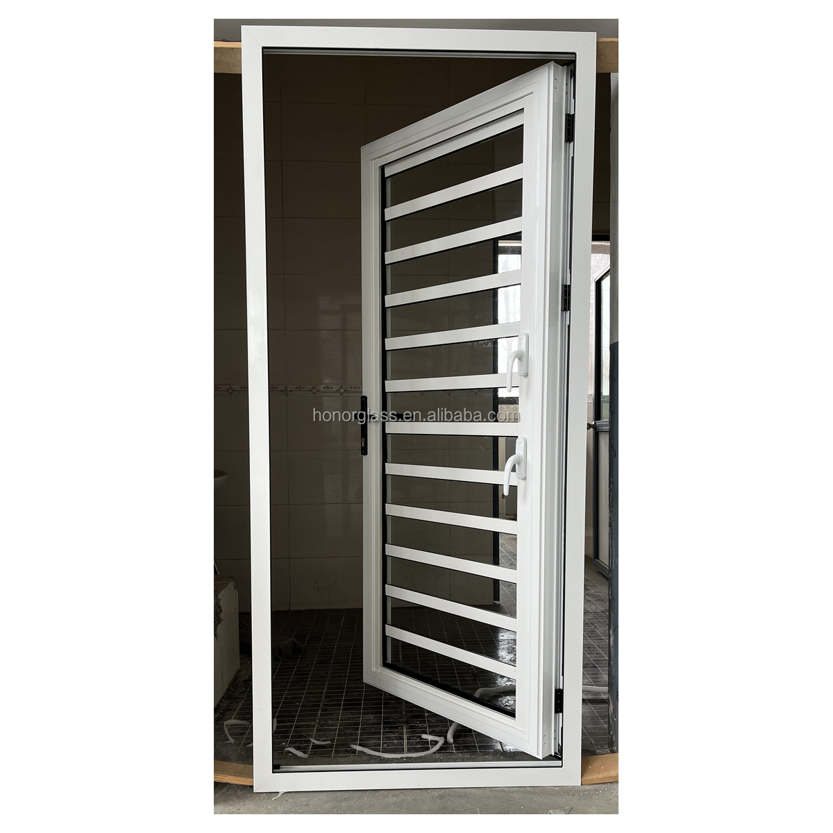 Aluminum Glass Louver Shutter Adjustable Window Shades Aluminum Louver Door for Home Design