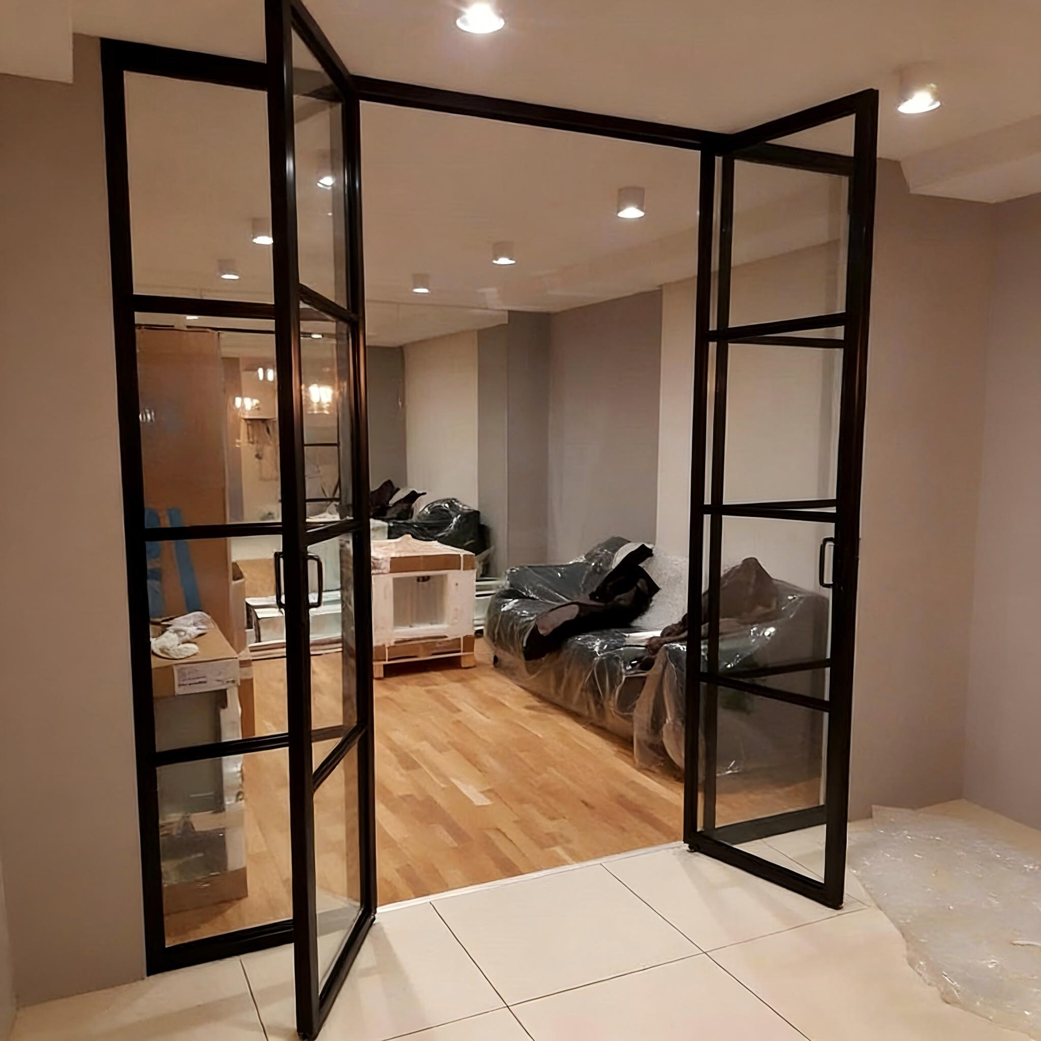 45 Slim Frame Interior Swinging Doors Church White Aluminum Swing Door Aluminum Bathroom Swing Door Profile