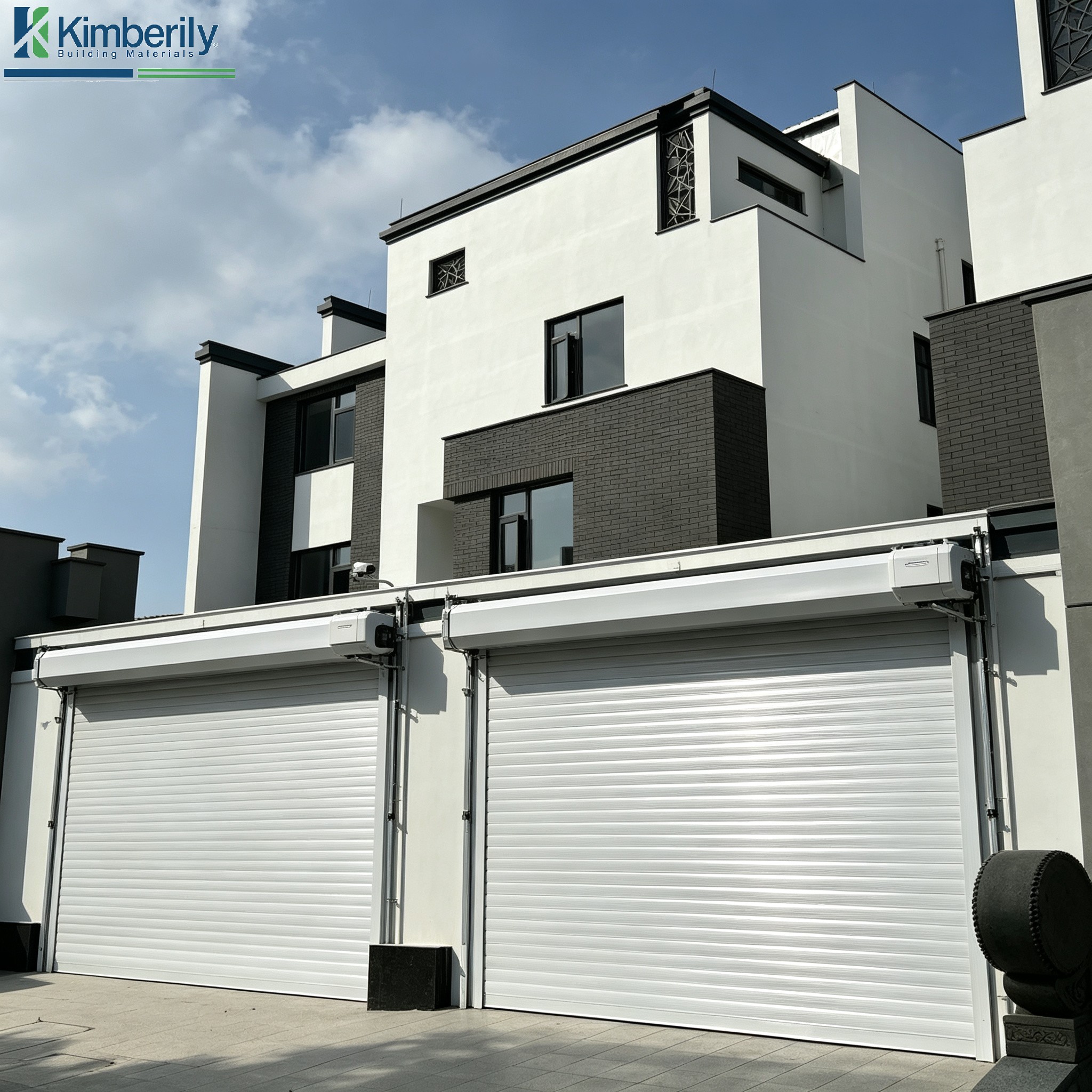 Modern Automatic Aluminum PU Insulated Roll up Garage Roller Shutter Door for Villa