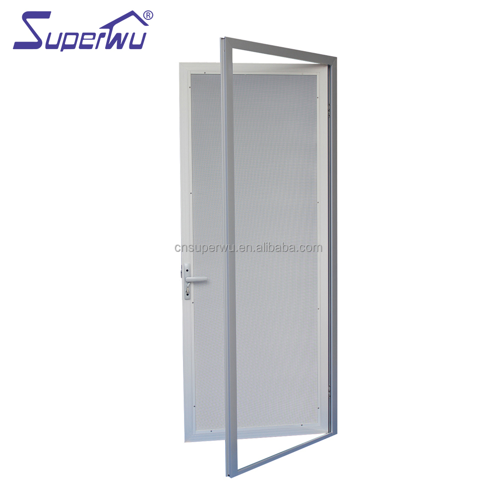 Silvery Aluminum Stainless Steel Mesh Hinged Door As Security Door