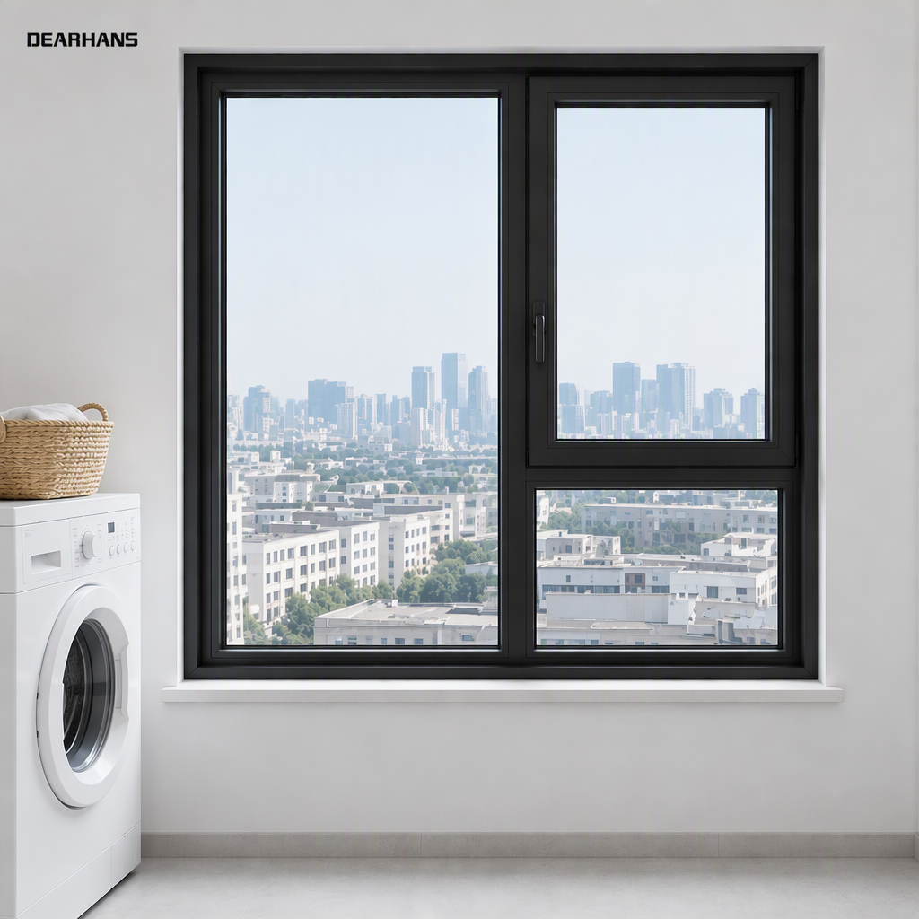 Low MOQ 2Sqm Single Glass Aluminum Casement Window Tempered Glass Factory Direct Price Casement Window Minimalist Screen