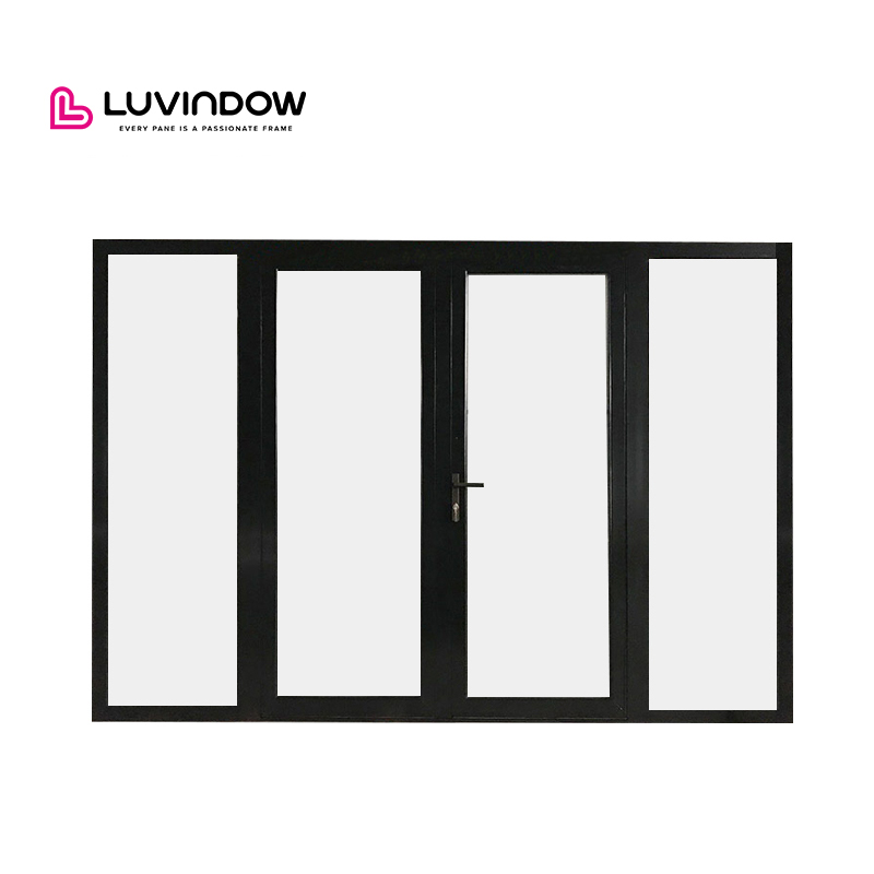 Luvindow Aluminum Doors for Kitchen Aluminum Exterior Door Double Glazed Glass Front Residential Entry House Doors