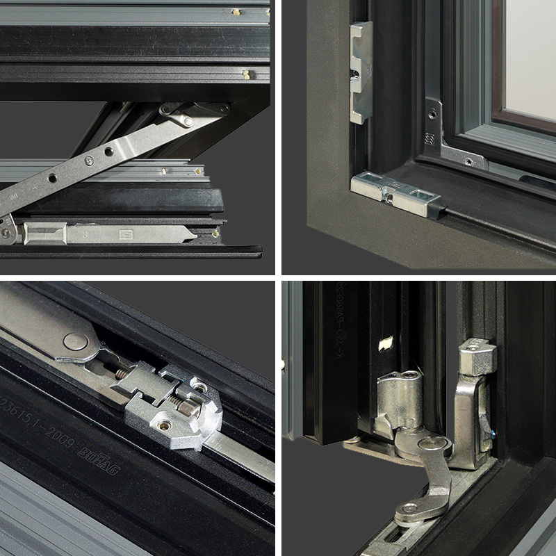 Luvindow NFRC Certified European Style Thermal Break Aluminum Windows Energy Efficient Passive House Tilt Turn Windows