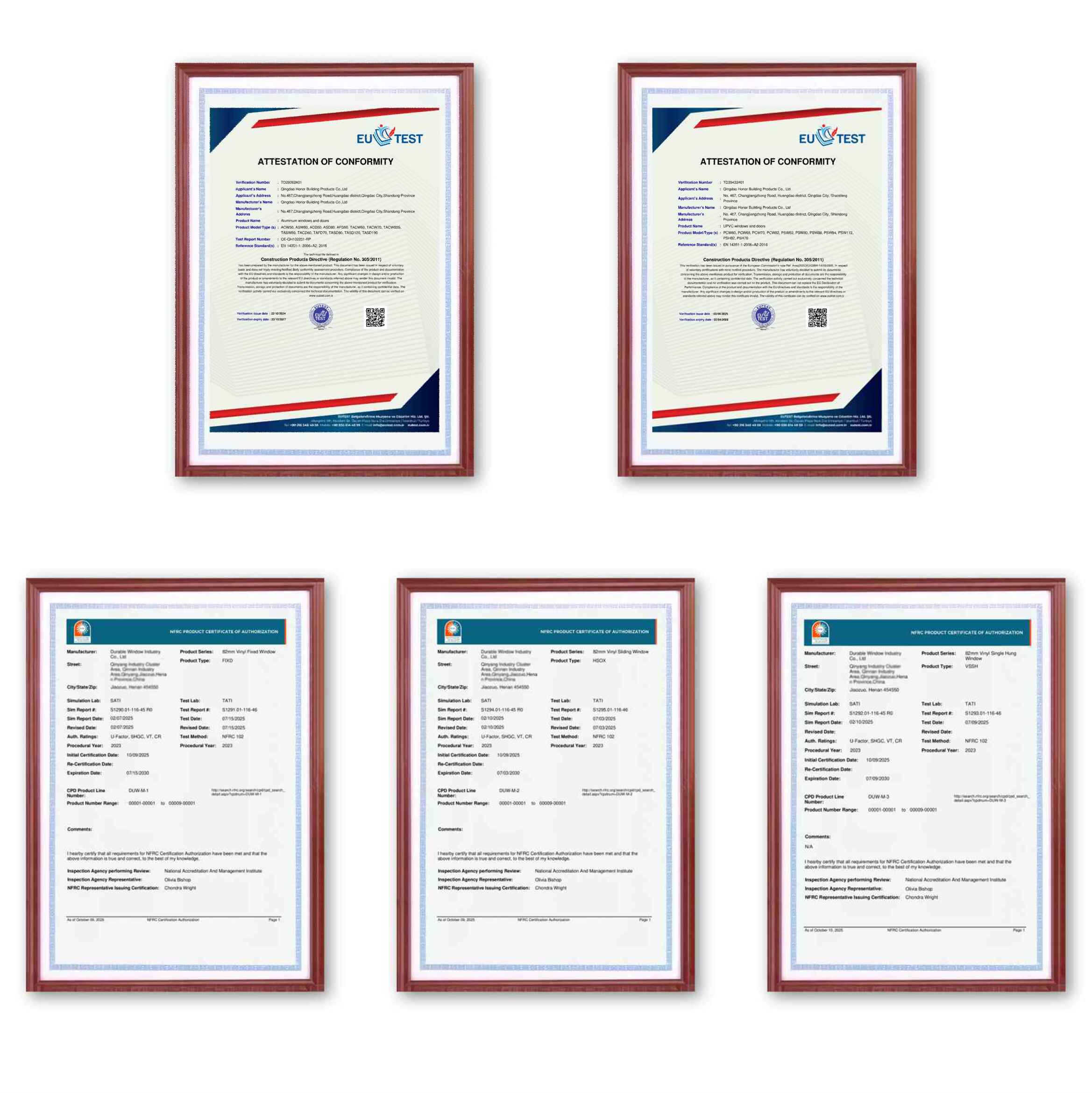 Certificates