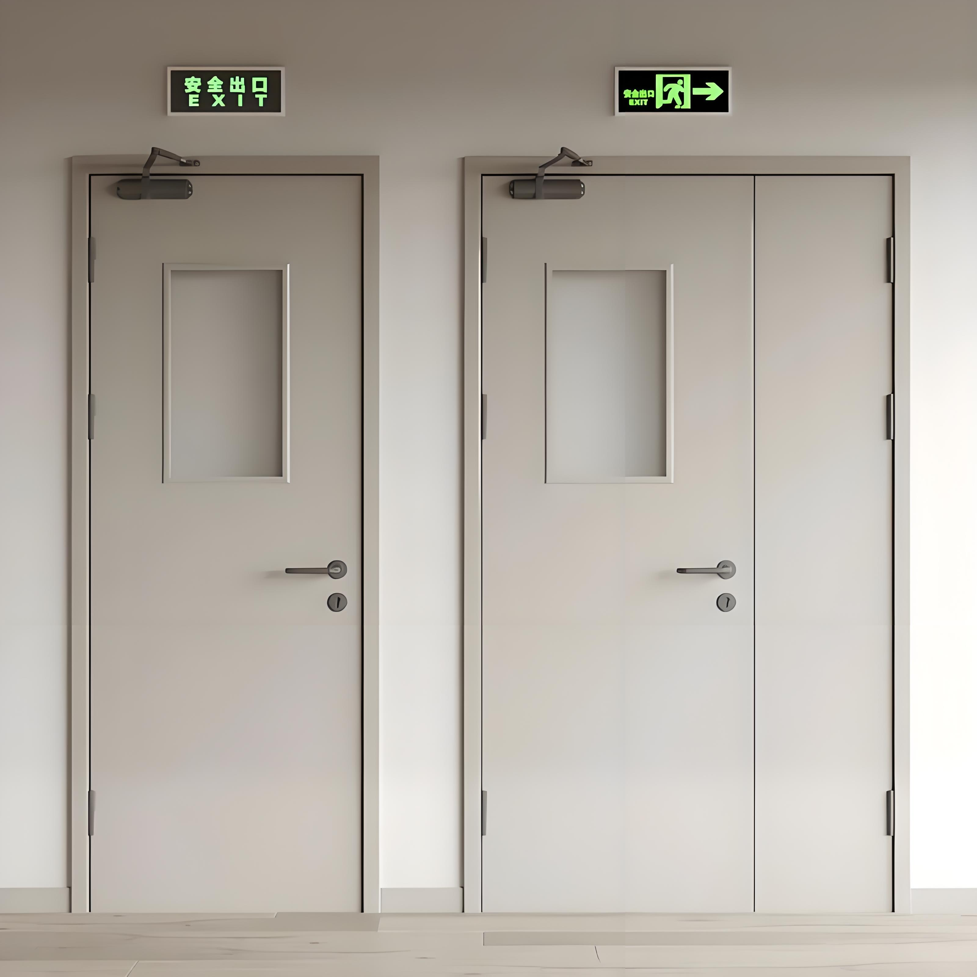 Fireproof Aluminum Alloy Fire Door 20-90 Minute Fire Rating For Gym Interior Sound Insulation Modern Design 1 Year Warranty