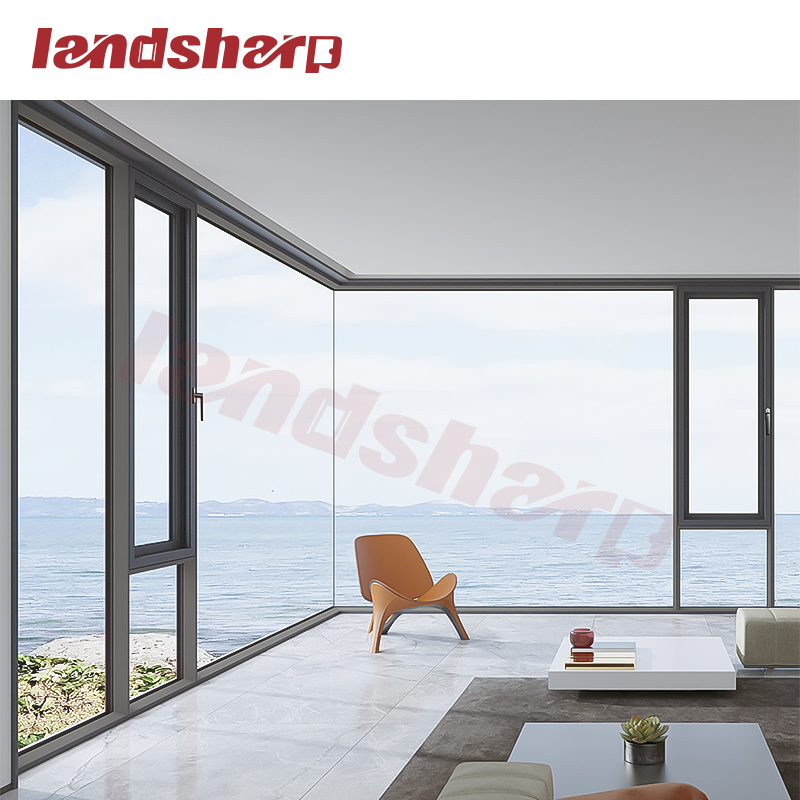 Panoramic Residential Aluminum Picture Windows Glazed Sound Proof Floor to Ceiling Large Glass Fixed Windows