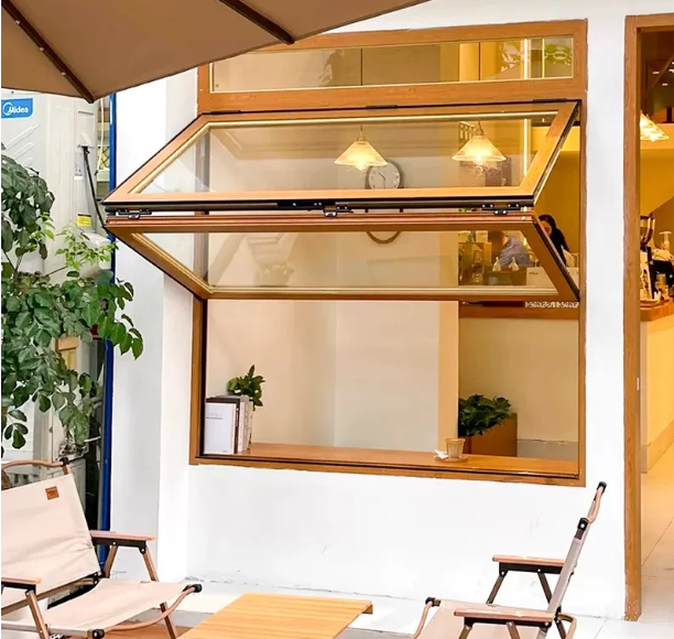 Modern Aluminum Alloy Louver Folding Windows with Upper and Lower Folding Design Customizable Color