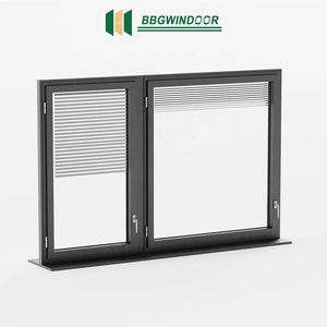 Aluminium Glass Interior Casement with Built-in Blinds