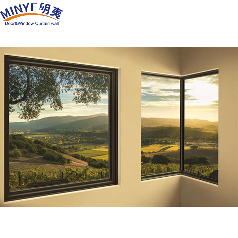 Aluminum Frame Reinforced Seamless Corner windows Design Corner Ventanas