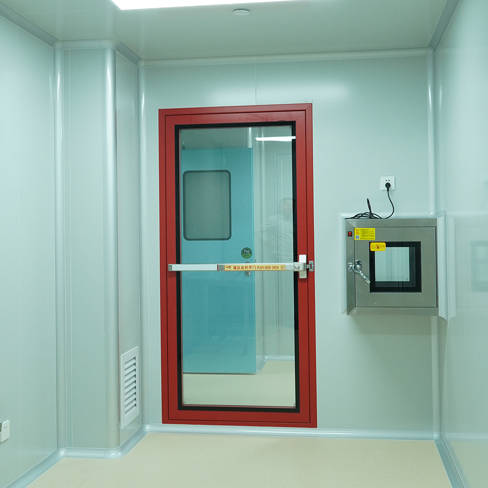 Stainless Steel Cleanroom Glass Fire Exit Door Double Glazing Airtight Emergency Door