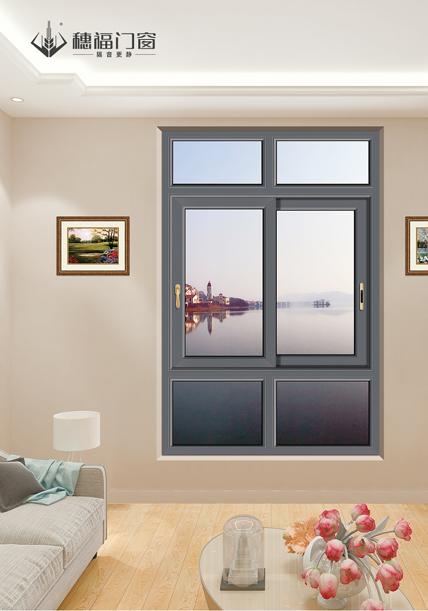 CustomizableDouble Glazed Sliding Window Kitchen Living Room Soundproof Energy Star Qualified Aluminum Alloy Horizontal