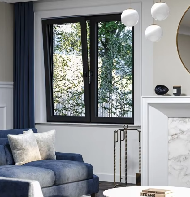 BOCHARM Stylish Boutique Aluminum Tilt and Turn Window Creative Retail Shop Commercial Design Modern Finish Durable Window