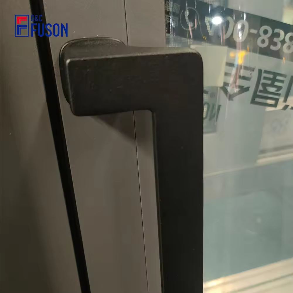 Fuson Canadian Standard Black Aluminum Alloy Glass Design Casement Window Aluminum Swing Windows And Doors Price