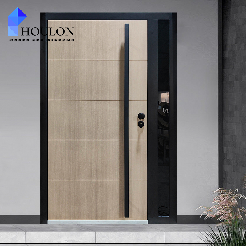 High-End Custom-Made Modern Cast Aluminum Front Entry Security Door With Smart Lock Anti-Theft Pivot Door