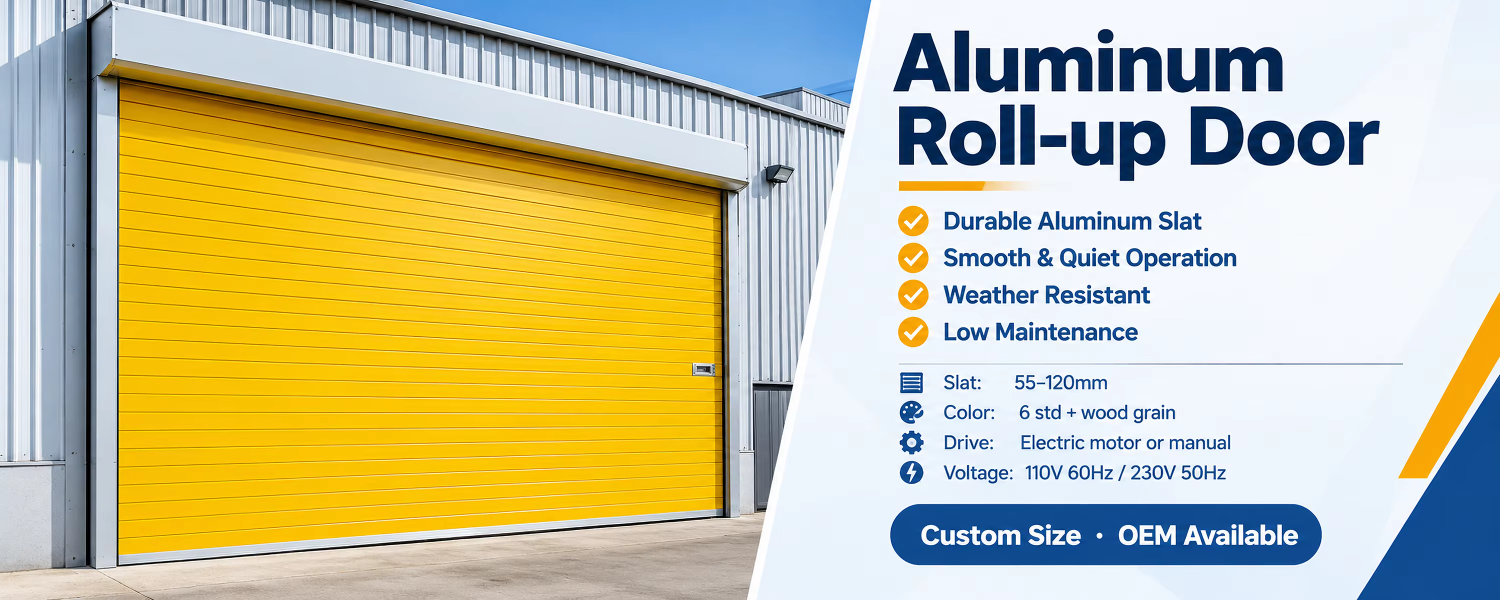 Automatic Aluminum Alloy Roller Shutter Door Weatherproof Rolling Shutter for Outdoor Shed Farm Security Rolling Door