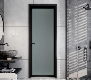RG50 Minimalist Soundproof Aluminum Glass Casement Swing Door