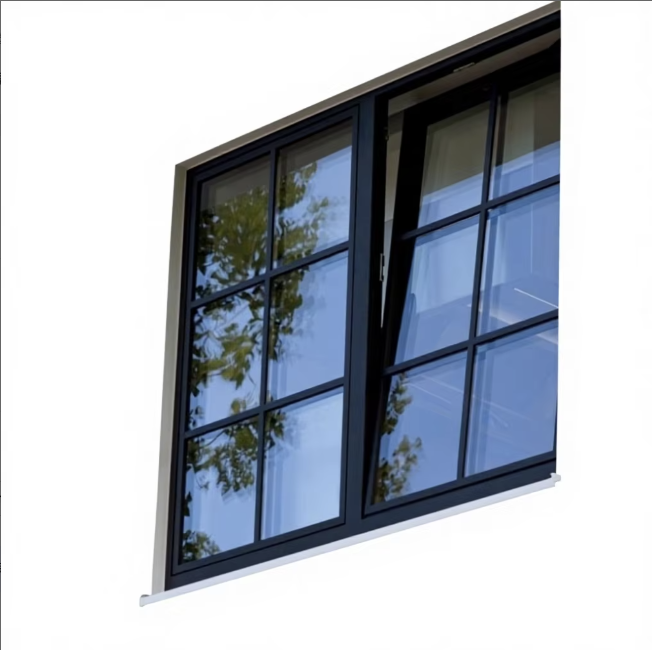 BOCHARM Stylish Boutique Aluminum Tilt and Turn Window Creative Retail Shop Commercial Design Modern Finish Durable Window