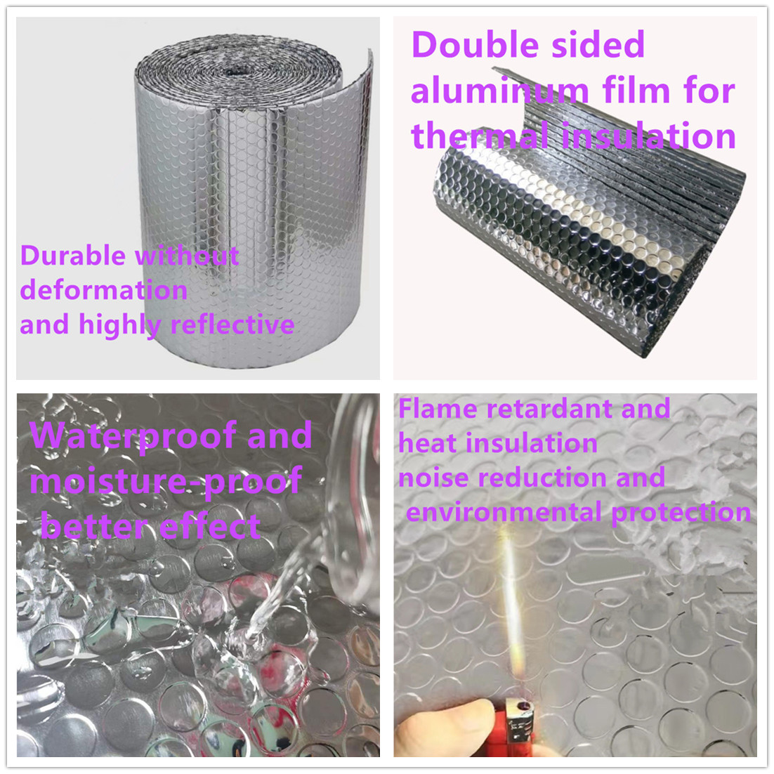 Reflective Aluminum Foil Double Layer Bubble Window Heat Insulation Wraps