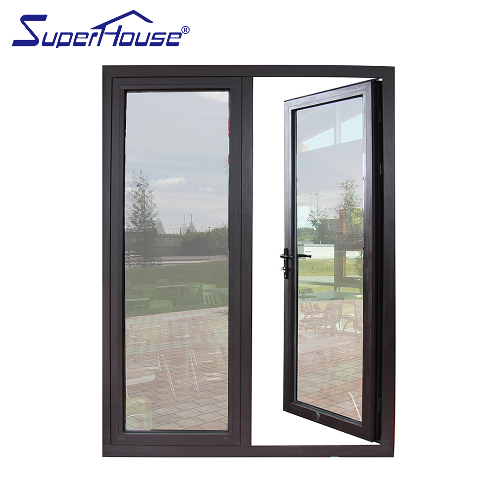 Custom Glass Aluminum Hinged Door Modern Exterior Front Entry French Doors