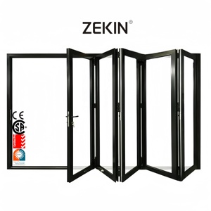 Aluminum Double Glass Energy Efficient Bi-fold Doors