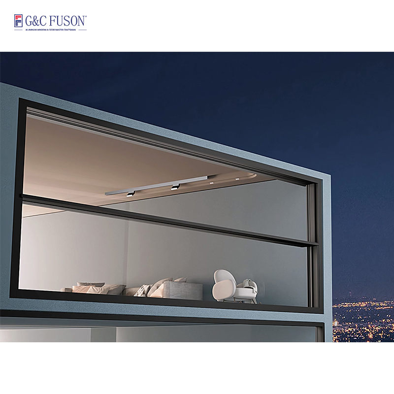 Fuson Folding Up Up And Down Electric White Malaysia Outdoor Motorized Vertical Aluminium Accordion Glass Windows