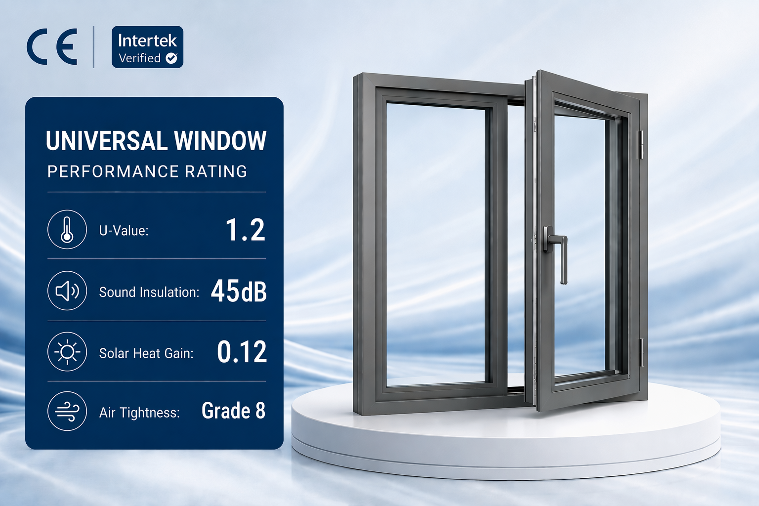 Heavy Duty 86 Series Aluminum Casement Window, Large Section 798 Type Window Frame for Villa & House