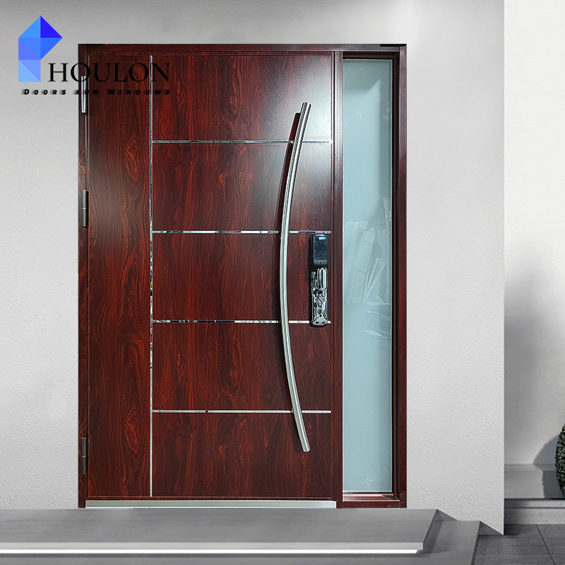 High-End Custom-Made Modern Cast Aluminum Front Entry Security Door With Smart Lock Anti-Theft Pivot Door