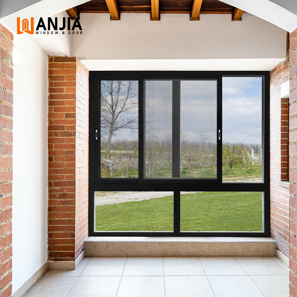 WANJIA Hurricane Impact Resistance Sliding Windows Aluminium Windows and Doors Others Sliding Window for House