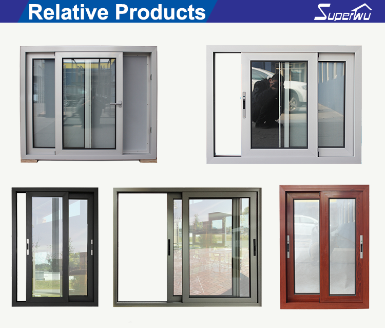 NFRC AS2047 NOA Standards Customized Aluminum Thermal Break Sliding Window Double Glazing Glass Sliding windows