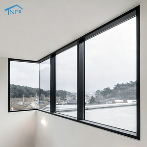 Modern Aluminum Alloy Frameless Fixed Glass Corner Windows