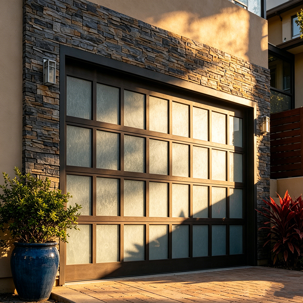 Sectional Aluminum Garage Door Steel Backed Insulated Anti-Theft for Outdoor Warehouse Use High Thermal Efficiency Electric