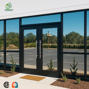 Commercial Soundproof Aluminum Framed Double Glass Foldable Door