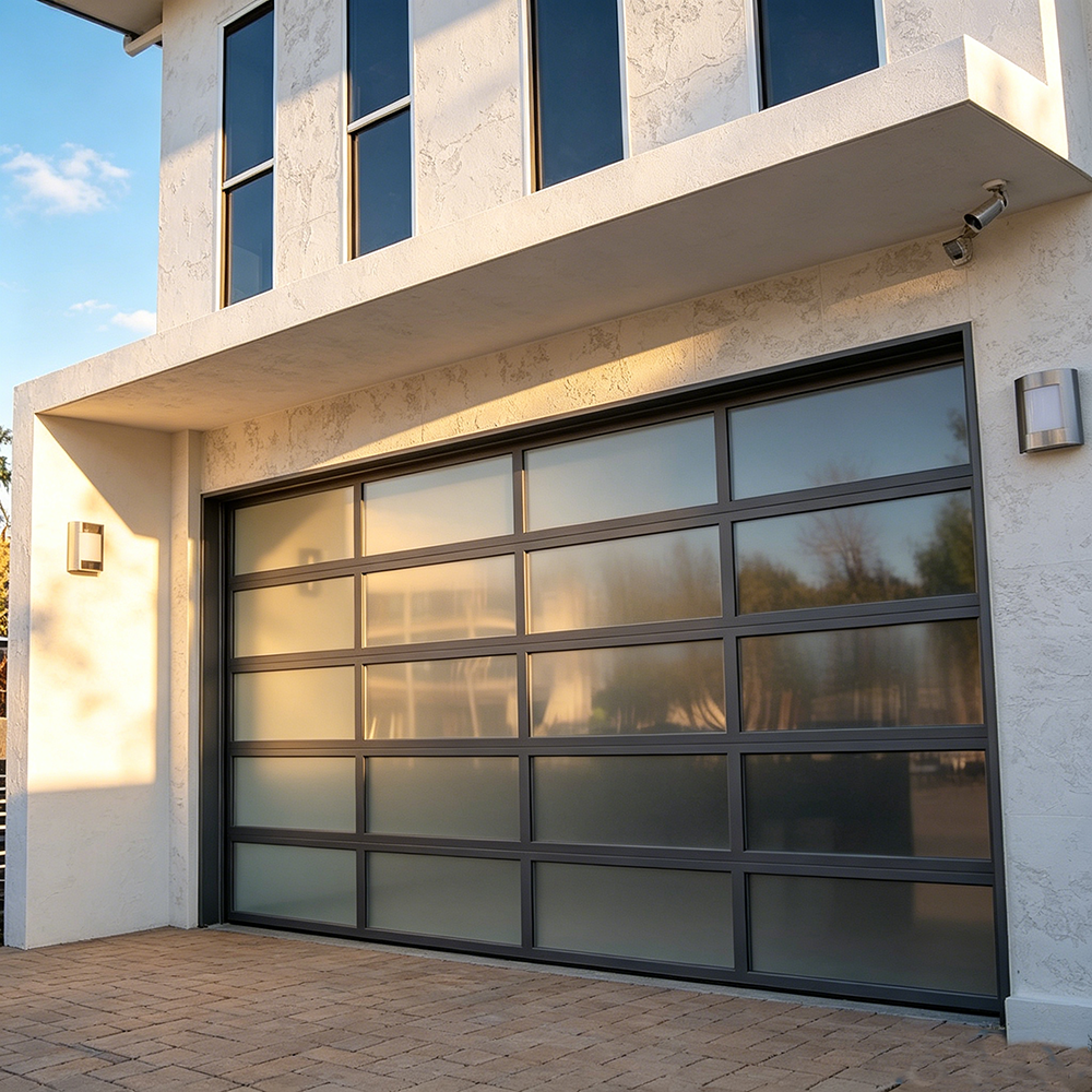 Sectional Aluminum Garage Door Steel Backed Insulated Anti-Theft for Outdoor Warehouse Use High Thermal Efficiency Electric