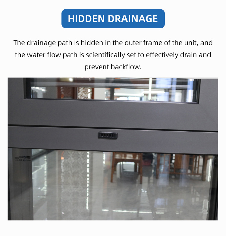 Eloyd Modern Aluminum Alloy Prefabricated Casement Windows Vertical Opening Folding Louver Exterior Double Tempered Glass Energy
