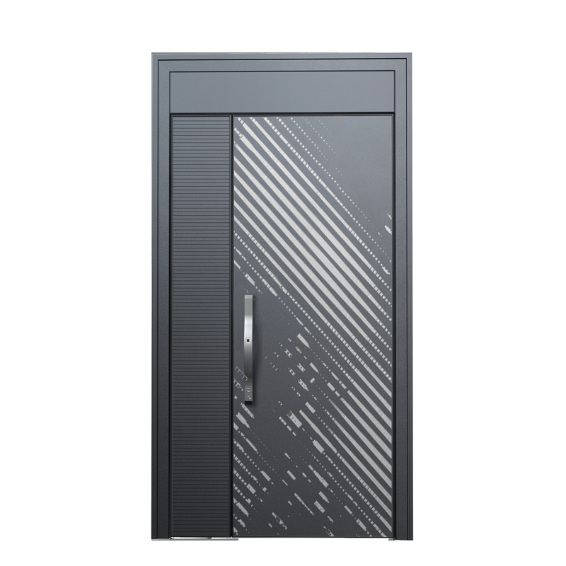 Newest Design Top Quality Villa Main Entrance Security Door Aluminum Swing Front Unequal Double Door